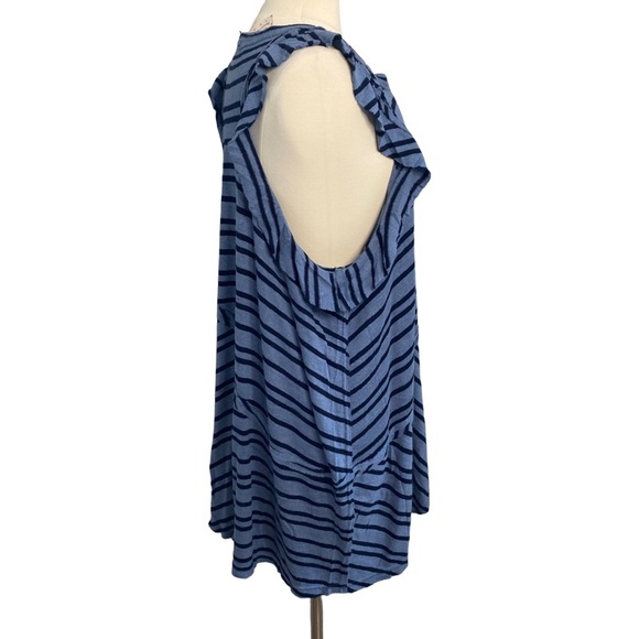 FREE PEOPLE Read Between The Lines Tunic Dress in Deep Sea Combo SZ M NEW!!! - Picture 7 of 9